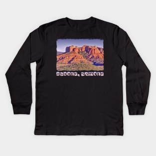 Sedona, Arizona colorful scenic southwest Kids Long Sleeve T-Shirt